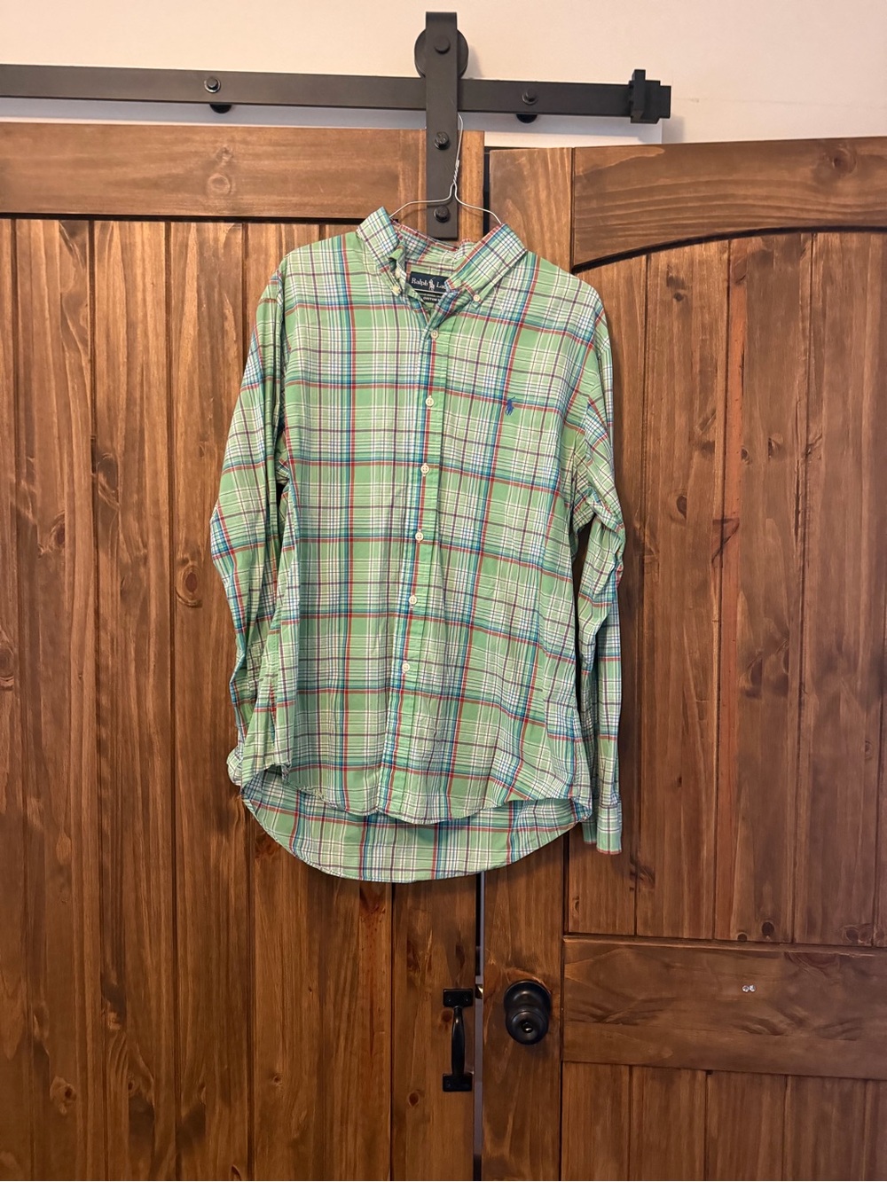 Ralph Lauren Green Plaid Button-Down Shirt